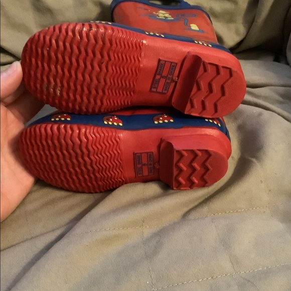 Rubber rain firefighter boots size 5 kids boys - Picture 13 of 14